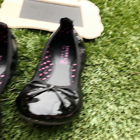 Sperry Top Spider Black with bow tie Ballet Shoes - Picture 8 of 8